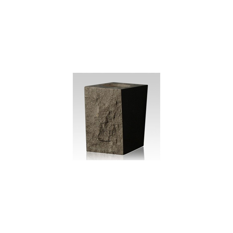 India Black Rustic Granite Vase (VS-010)
