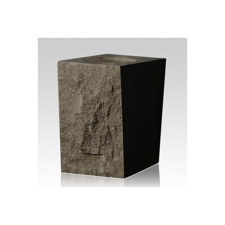 India Black Rustic Granite Vase (VS-010)