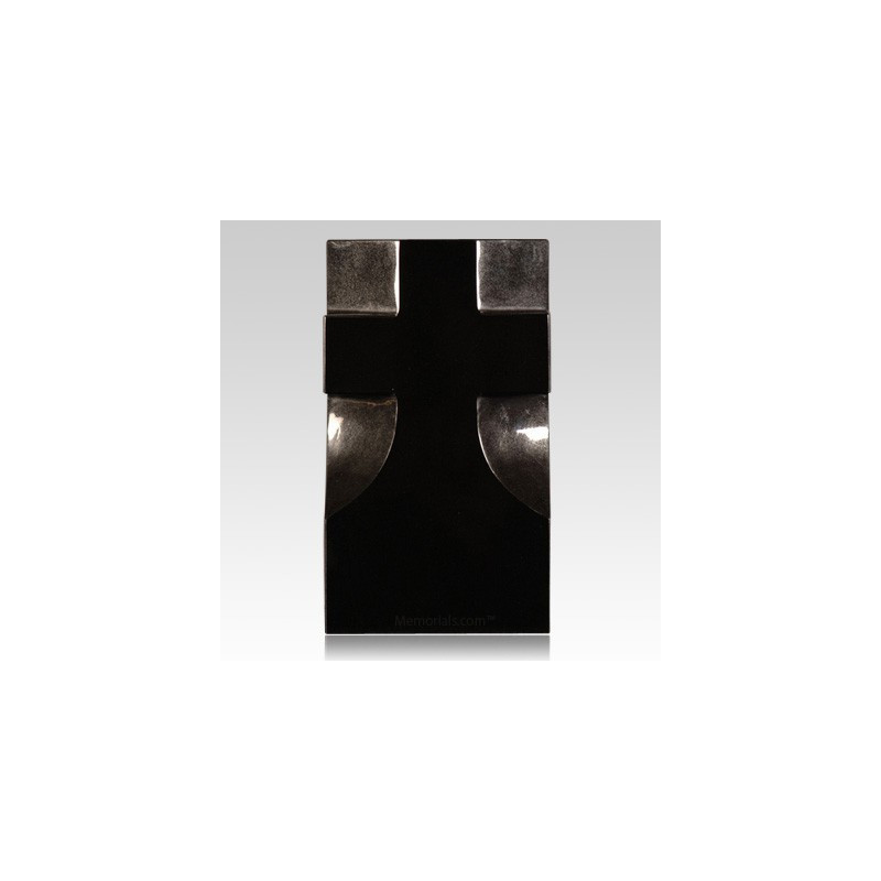 India Black Cross Granite Vase (VS-016)