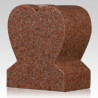 India Red Heart Granite Vase (VS-017)