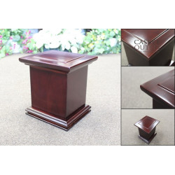 Solid Mahogany Urn (FW0539-Y)