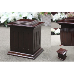 Solid Mahogany Urn (FW0541-AY)