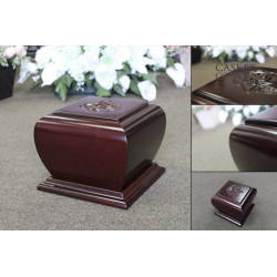 Solid Mahogany Urn (FW0542)